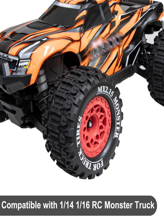 LRFHL 12mm Hex RC Wheel Tires for 1/16 Traxxas Mini Maxx 107154-1 Mini XRT VXL 108076-1 E-Revo Mini XRT MJX 16207 16210 16209 16208 HSP 94186 LOSI 1/18 Mini LMT RC Truck Tires Wheel Upgrade (4PCS) - Image 3